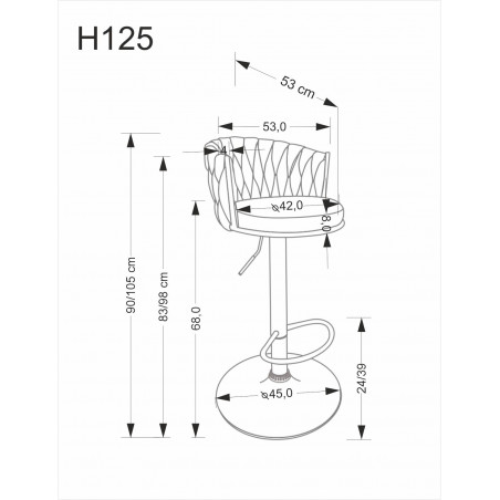 Hoker tapicerowany beżowy Halmar H125 - Komfort i styl