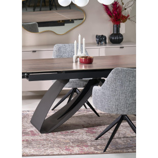 Stół rozkładany Hilario 180-260x90 Halmar | Orzech/Czarny