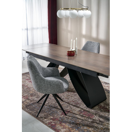 Stół rozkładany Hilario 180-260x90 Halmar | Orzech/Czarny