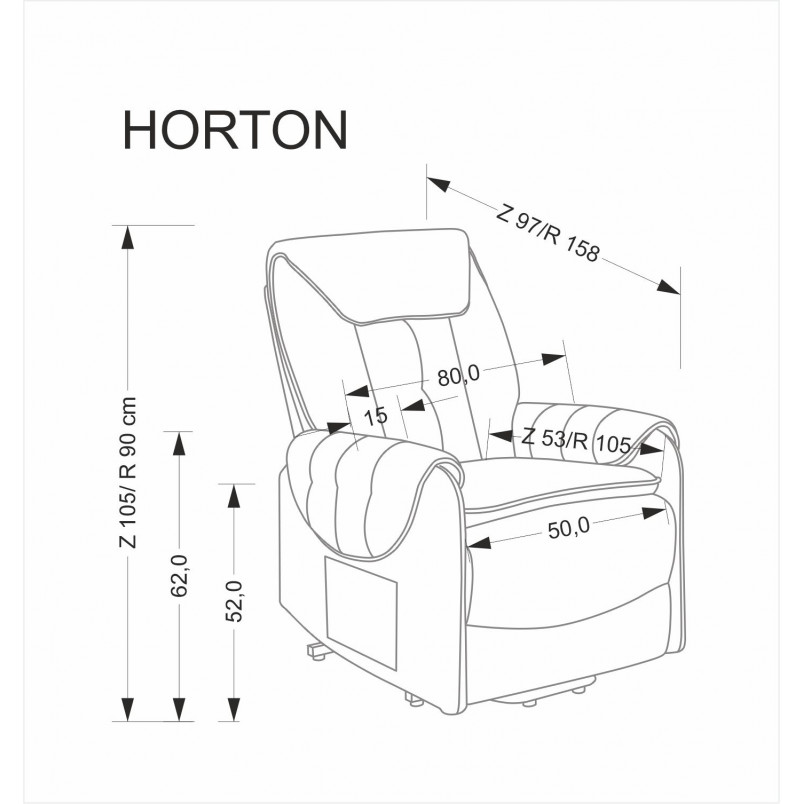 Fotel rozkładany Horton Halmar | Komfortowy i funkcjonalny