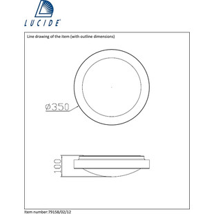 Plafon Fresh 35cm Lucide - Srebrny, E27 | Sklep z Lampami