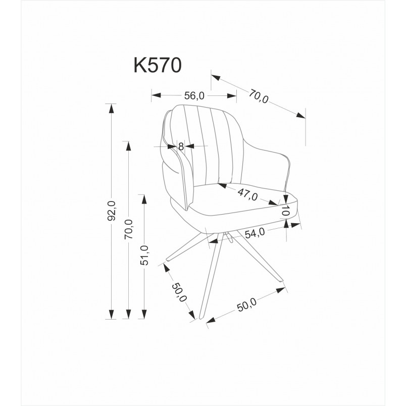 Krzesło obrotowe Halmar K570 - Cynamon | Komfort i styl
