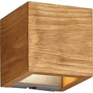 Kinkiet drewniany Brad LED Trio | Naturalny design