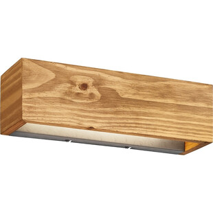 Kinkiet drewniany Brad Long LED Trio - Naturalny design