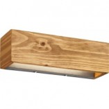 Kinkiet drewniany Brad Long LED Trio - Naturalny design