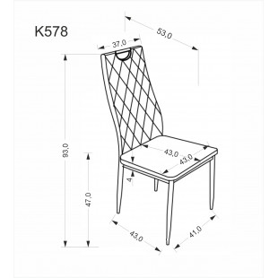 Krzesło welurowe pikowane K578 beżowy/srebrny Halmar - Komfort i styl