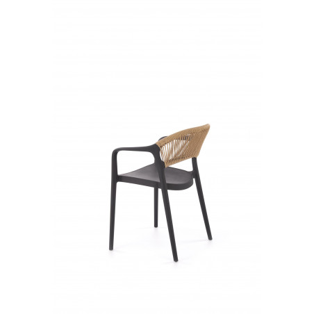 Krzesło plastikowe Halmar K582 - Czarny/Naturalny | Komfort i styl