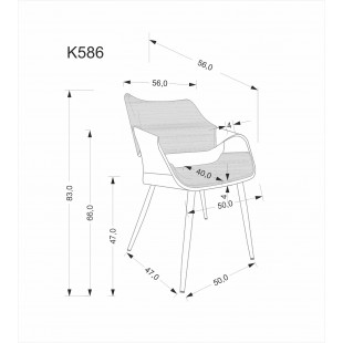 Krzesło welurowe pikowane K586 Halmar | Elegancki design