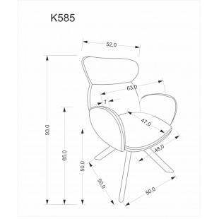 Krzesło obrotowe Halmar K585 - Beż/Dąb | Komfort i styl
