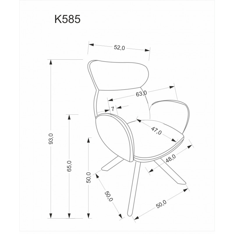 Krzesło obrotowe Halmar K585 - Beż/Dąb | Komfort i styl