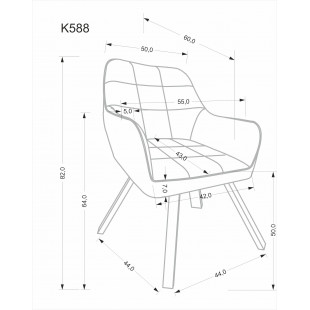 Krzesło welurowe K588 czarne Halmar | Komfort i styl