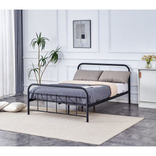 Łóżko metalowe Linda 140x200 czarne Halmar - Komfort i styl