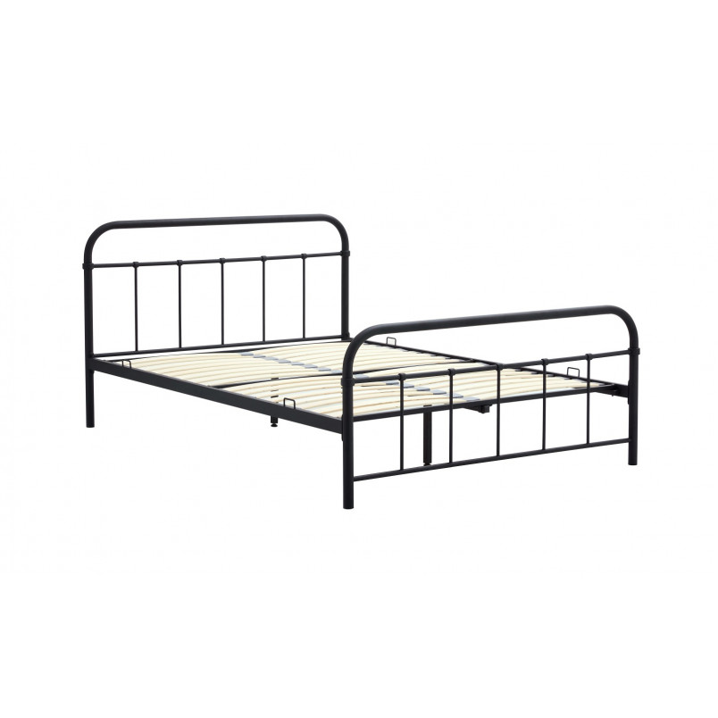 Łóżko metalowe Linda 140x200 czarne Halmar - Komfort i styl