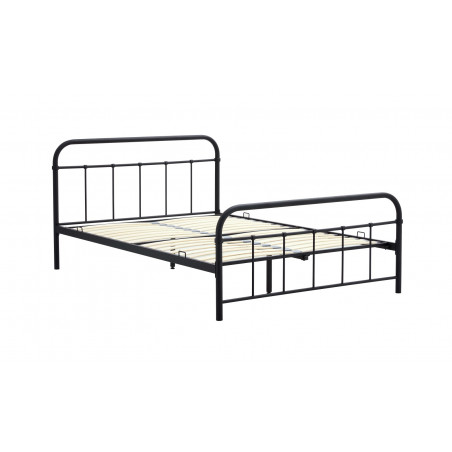 Łóżko metalowe Linda 140x200 czarne Halmar - Komfort i styl
