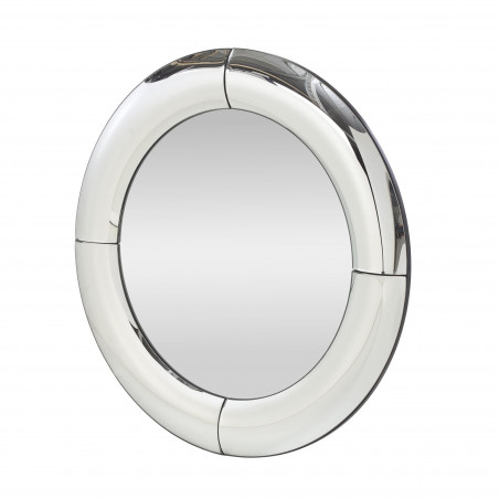 Lustro Okrągłe Glamour Moon 80cm - Halmar | Srebrna Rama