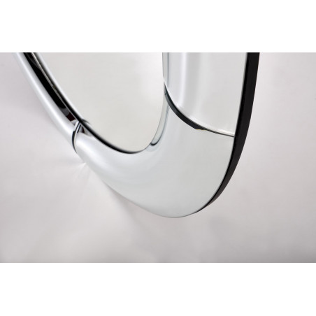 Lustro Okrągłe Glamour Moon 80cm - Halmar | Srebrna Rama