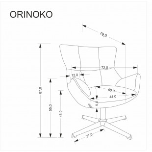 Fotel pikowany obrotowy Orinoko beżowy Halmar - Komfort i styl