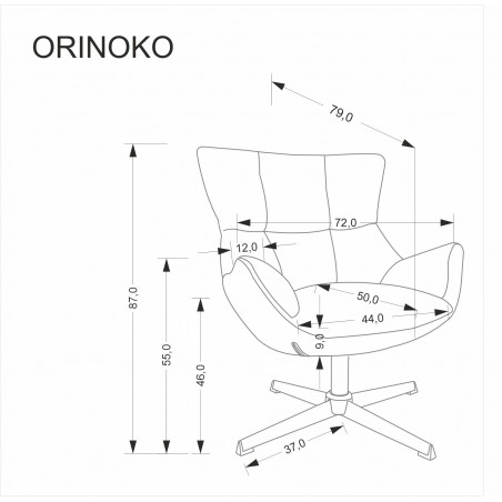 Fotel pikowany obrotowy Orinoko beżowy Halmar - Komfort i styl