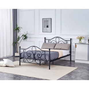 Łóżko metalowe Panama 140x200 czarne Halmar - Komfort i styl