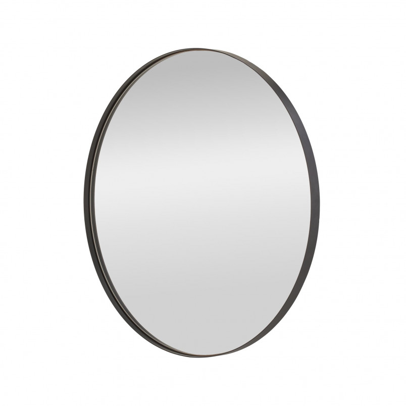 Lustro Okrągłe Patina 70cm Czarna Rama Halmar - Stylowy Akcent
