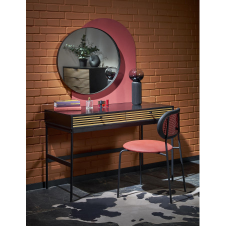 Lustro Okrągłe Patina 70cm Czarna Rama Halmar - Stylowy Akcent