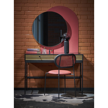Lustro Okrągłe Patina 70cm Czarna Rama Halmar - Stylowy Akcent
