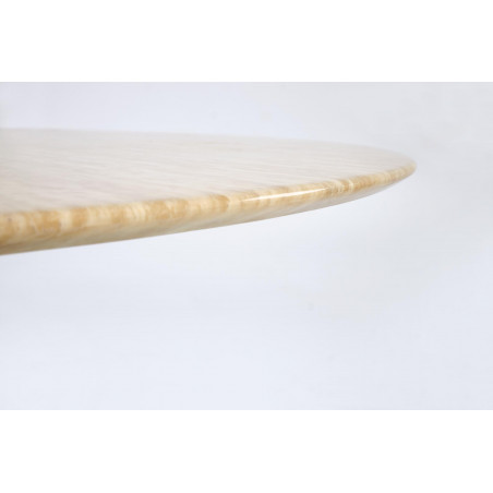 Stół okrągły marmurowy Pireus 120cm Halmar | Trawertyn, Orzech