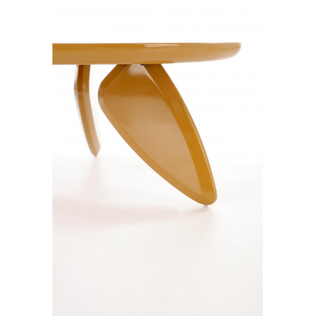 Stolik okrągły Soraya Halmar | Musztardowy, 80cm