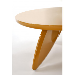 Stolik okrągły Soraya Halmar | Musztardowy, 80cm