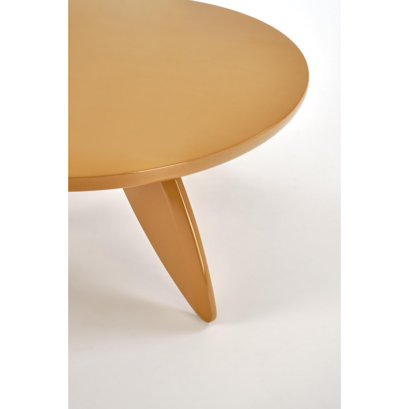 Stolik okrągły Soraya Halmar | Musztardowy, 80cm