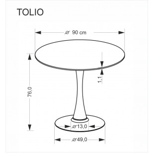 Stół Tolio 90cm Halmar | Trawertyn, Kaszmir | Kup Online