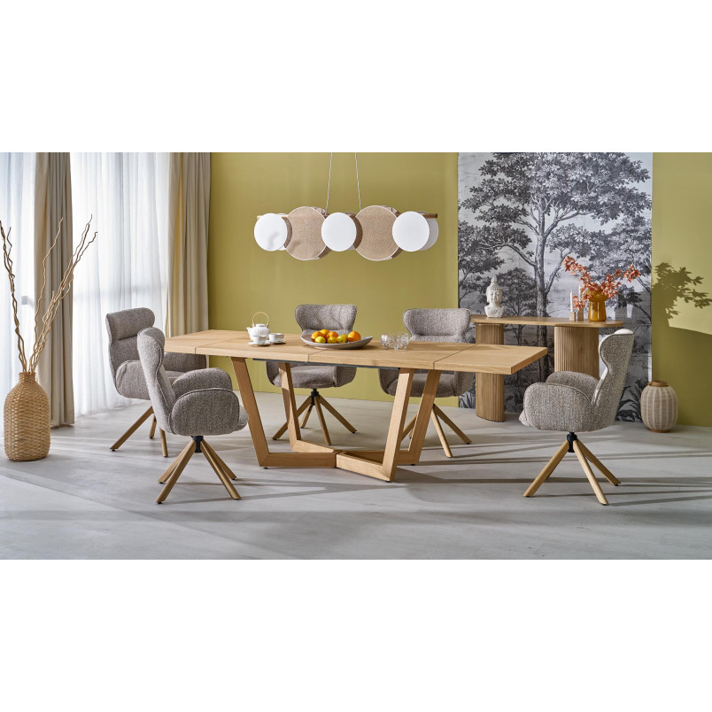 Stół rozkładany Massive III Halmar | Dąb naturalny 160-250x90