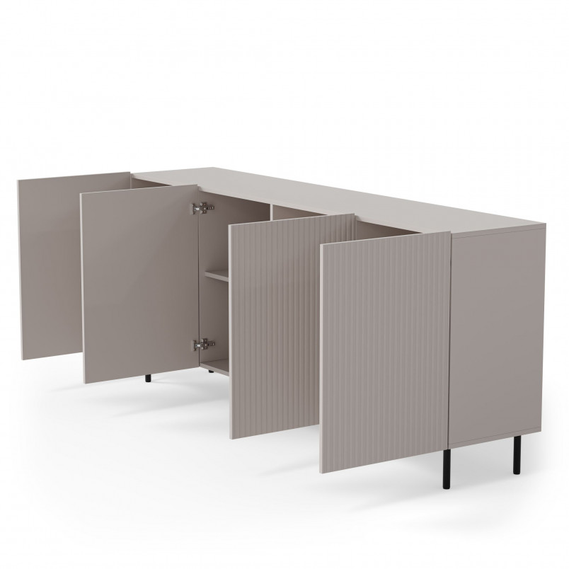 Komoda Paxos Halmar 180x40cm - Kaszmir/Czarny | Elegancki design