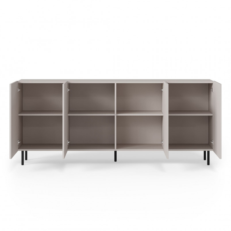Komoda Paxos Halmar 180x40cm - Kaszmir/Czarny | Elegancki design