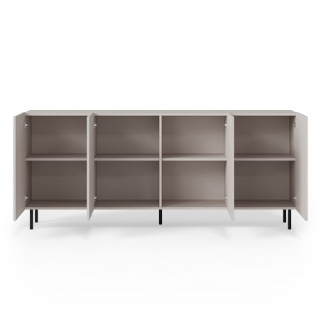 Komoda Paxos Halmar 180x40cm - Kaszmir/Czarny | Elegancki design