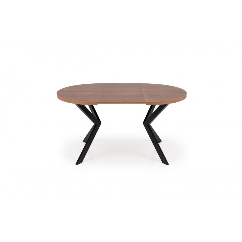 Stół okrągły rozkładany loft Peroni Halmar | 100cm | Orzech/Czarny