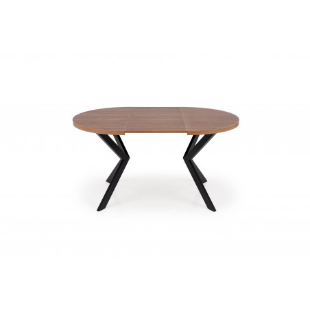 Stół okrągły rozkładany loft Peroni Halmar | 100cm | Orzech/Czarny
