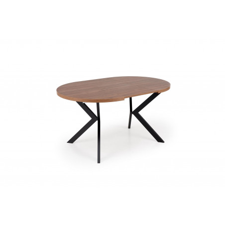Stół okrągły rozkładany loft Peroni Halmar | 100cm | Orzech/Czarny