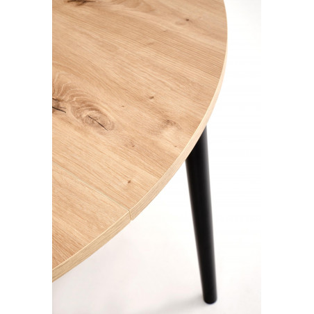 Stół okrągły rozkładany Halmar Pivot | Dąb Artisan / Czarny