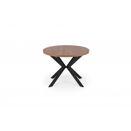 Stół okrągły rozkładany loft Peroni Halmar | 100cm | Orzech/Czarny