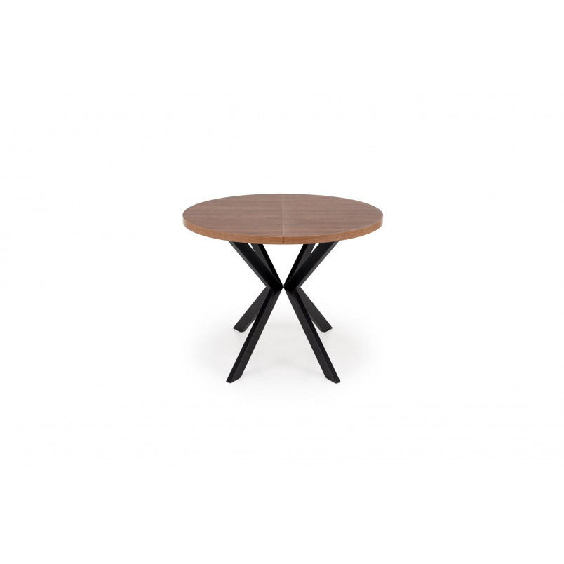 Stół okrągły rozkładany loft Peroni Halmar | 100cm | Orzech/Czarny