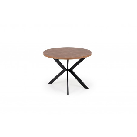 Stół okrągły rozkładany loft Peroni Halmar | 100cm | Orzech/Czarny