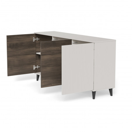 Komoda Random II Halmar 160x40 - Kaszmir/Orzech/Czarny | Meble Halmar
