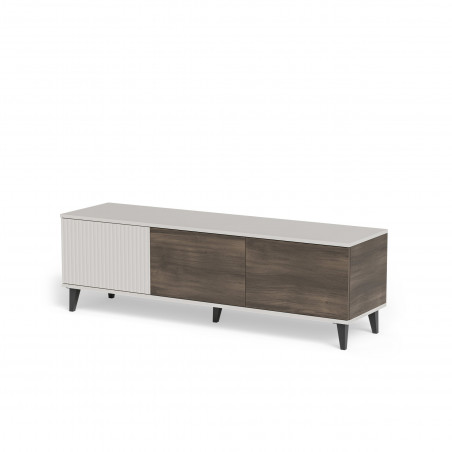 Szafka RTV Random II Halmar: 150x40cm, Kaszmir/Orzech/Czarny
