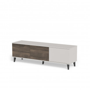 Szafka RTV Random II Halmar: 150x40cm, Kaszmir/Orzech/Czarny