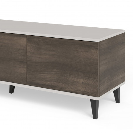 Szafka RTV Random II Halmar: 150x40cm, Kaszmir/Orzech/Czarny