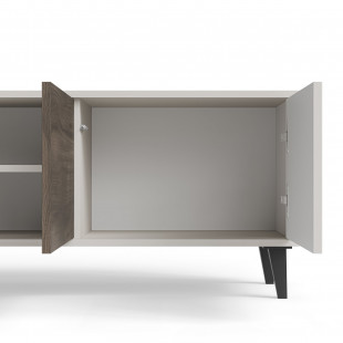 Szafka RTV Random II Halmar: 150x40cm, Kaszmir/Orzech/Czarny