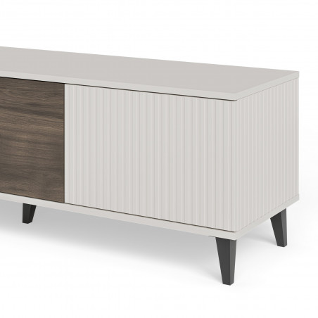 Szafka RTV Random II Halmar: 150x40cm, Kaszmir/Orzech/Czarny
