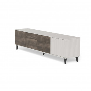 Szafka RTV Random II Halmar | 200x40cm | Kaszmir/Orzech/Czarny