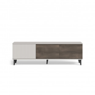Szafka RTV Random II Halmar: 150x40cm, Kaszmir/Orzech/Czarny